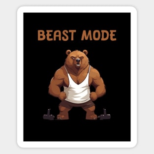 Beast mode for gym motivation Magnet